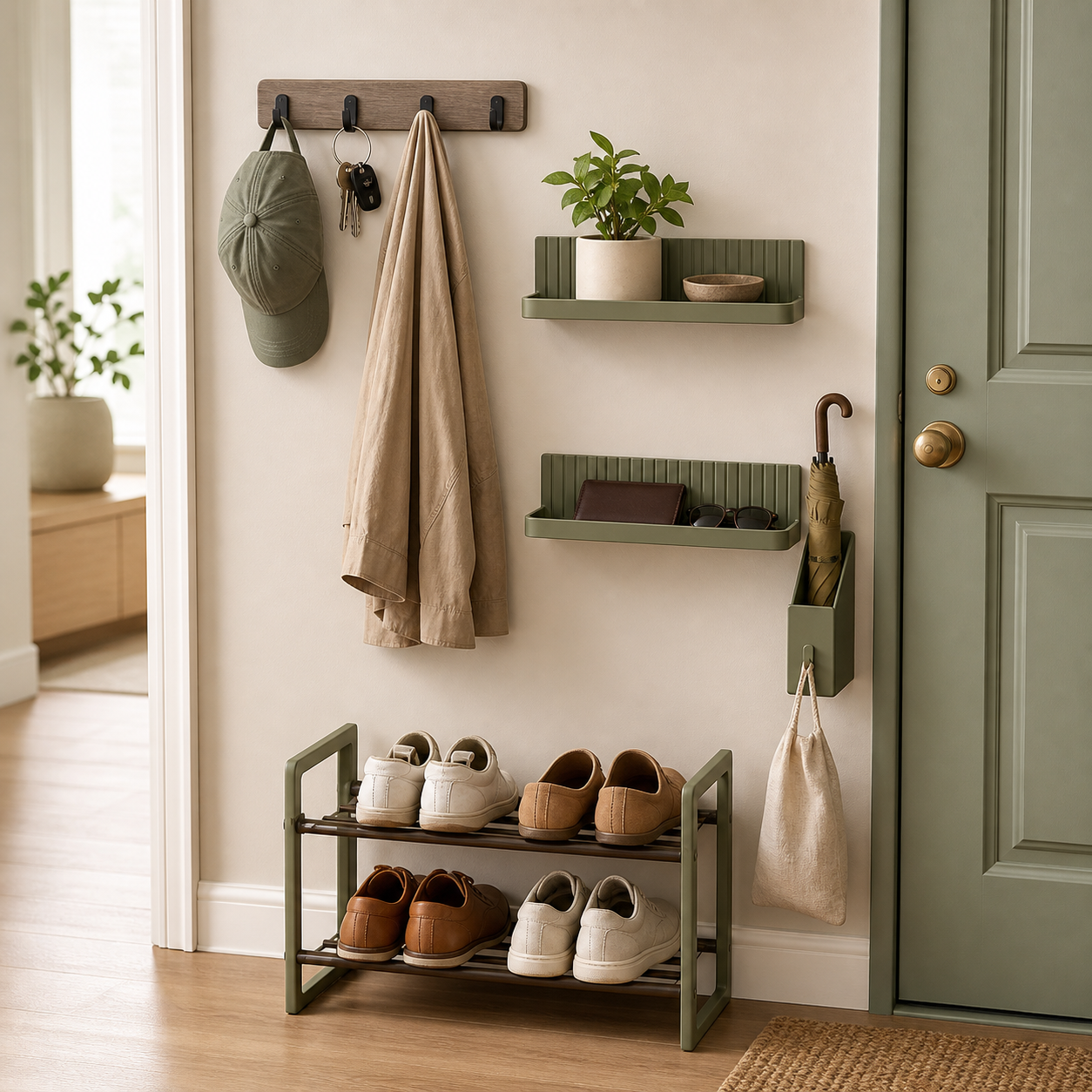 KAKIWA no-drill entryway drop zone organizer kit